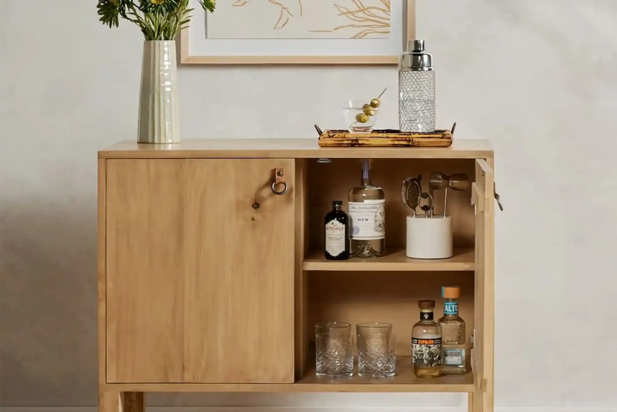 West Elm Wine Cabinet